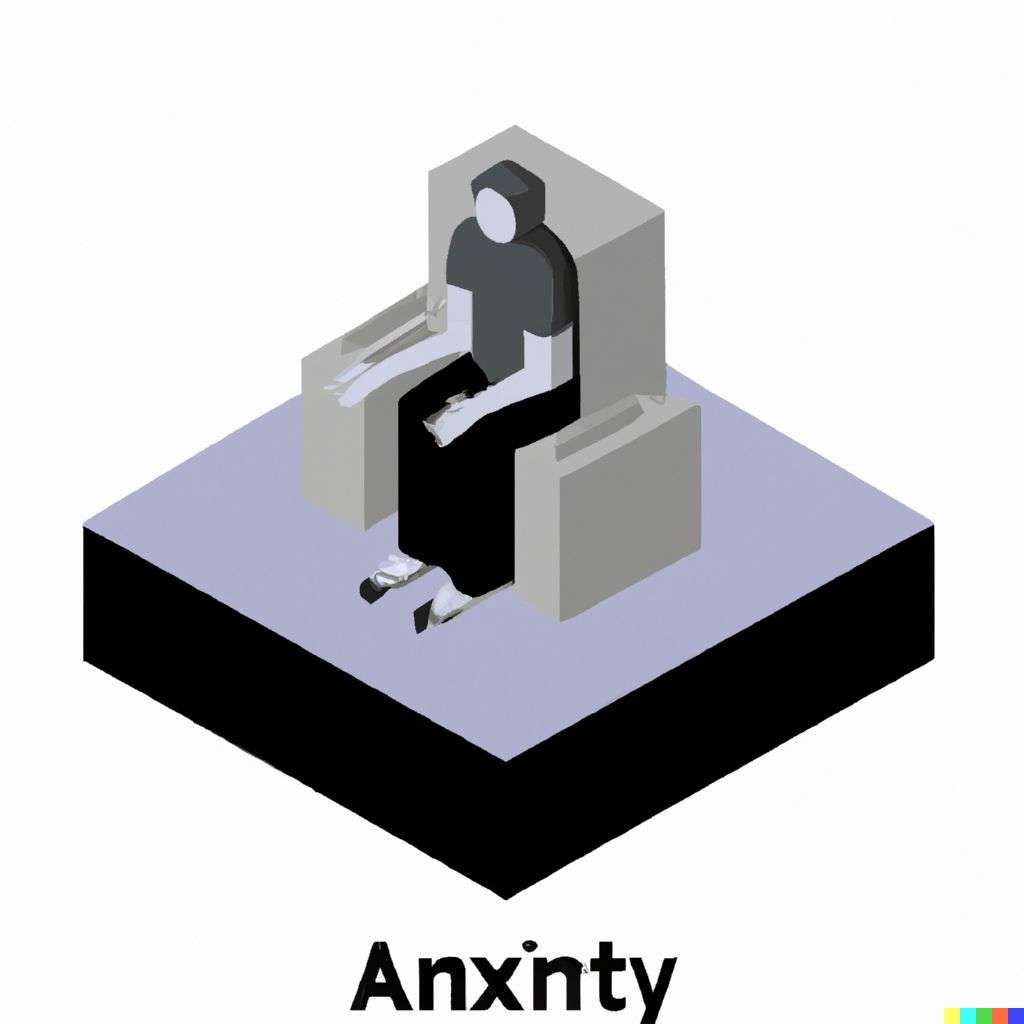 a representation of anxiety, isometric art
